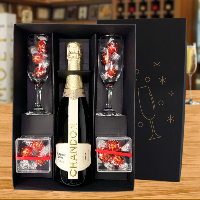 Kit Espumante Chandon Lindt Cesta Premium