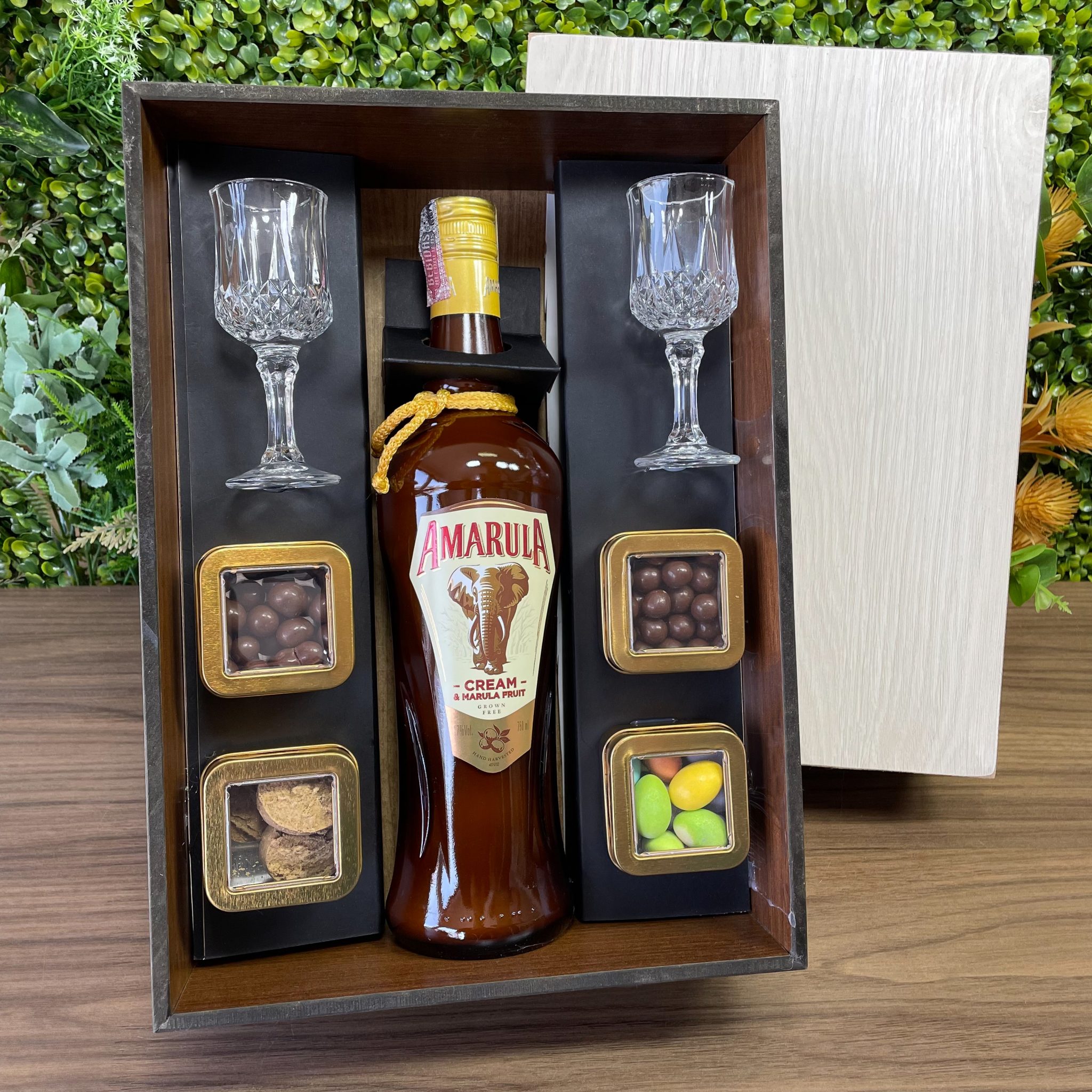 Kit Licor Amarula Cesta Premium